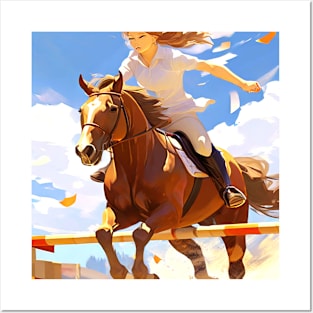 Equestrian Jumping, Horse Animals Posters and Art